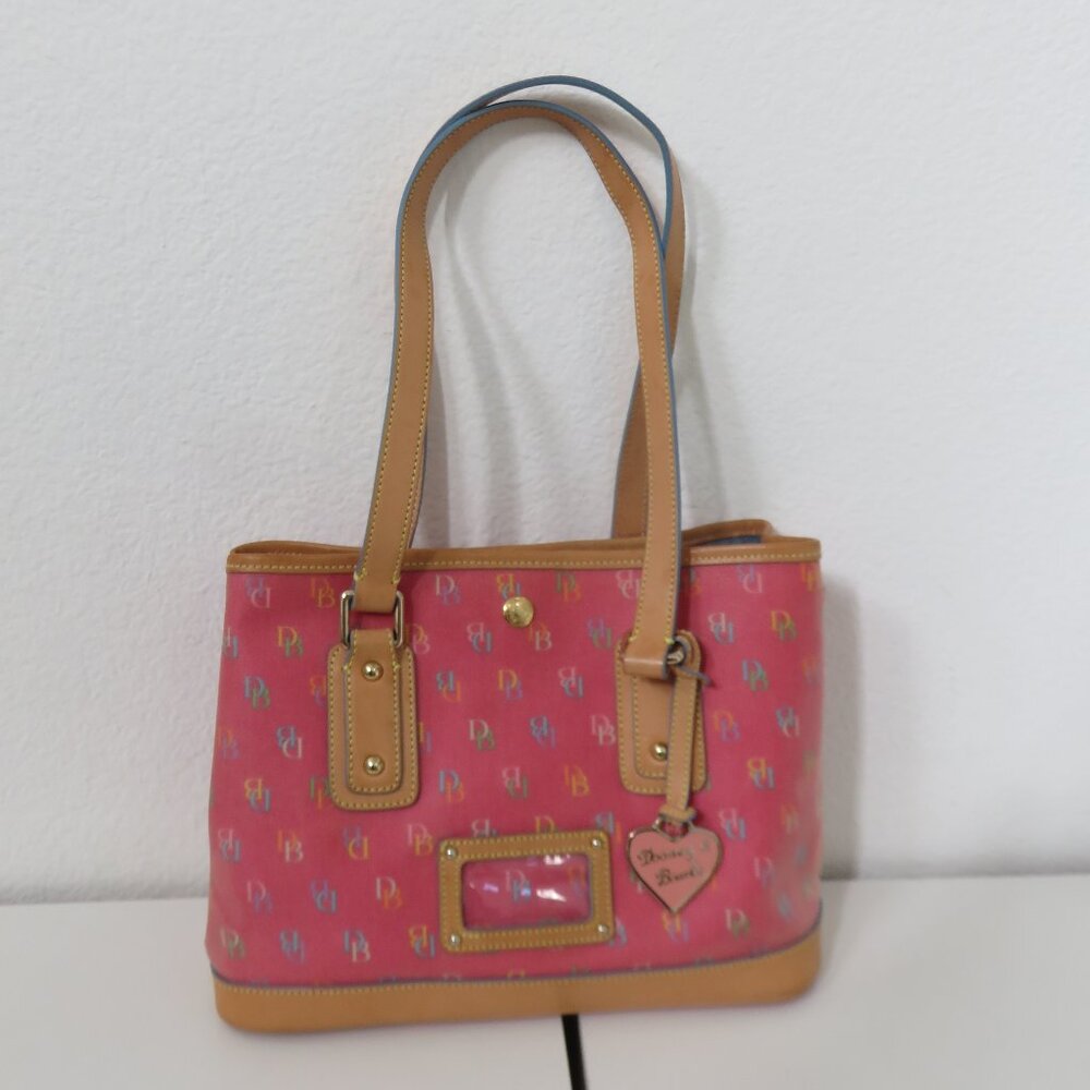 Dooney & Bourke Pink Shoulder Bag with Rainbow Zipper